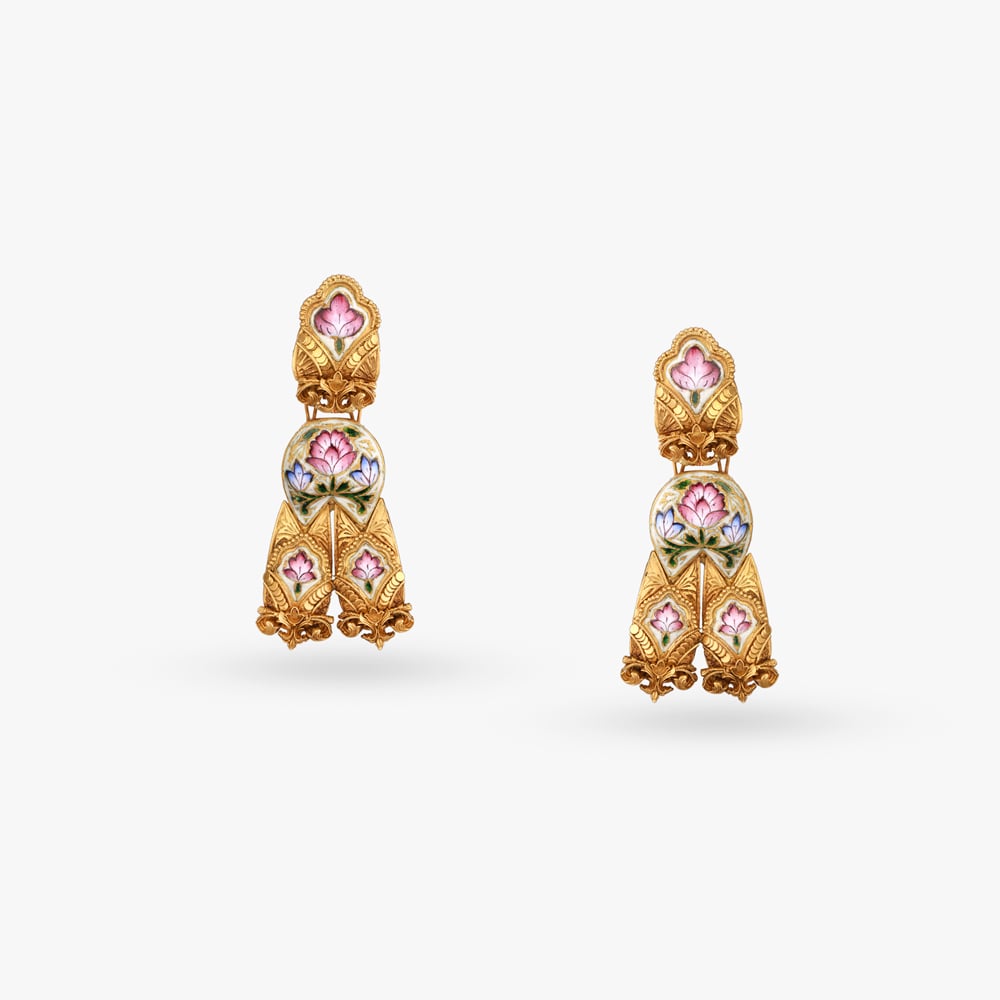 Floral Swirls Gold Necklace Set,,hi-res image number null