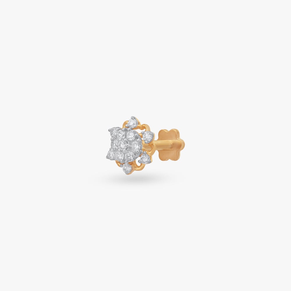 Luxe Petal Diamond Nose Pin,,hi-res image number null