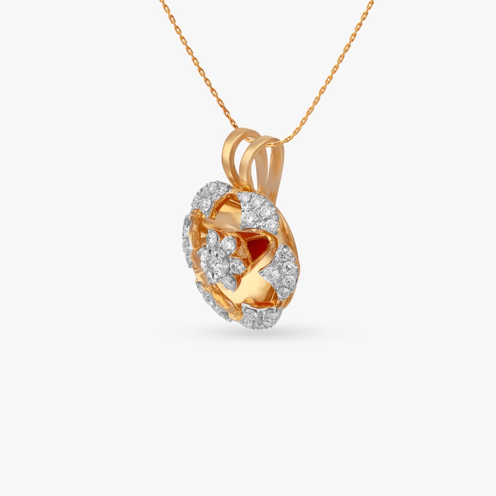 Reflected Blossom Diamond Pendant,,hi-res image number null