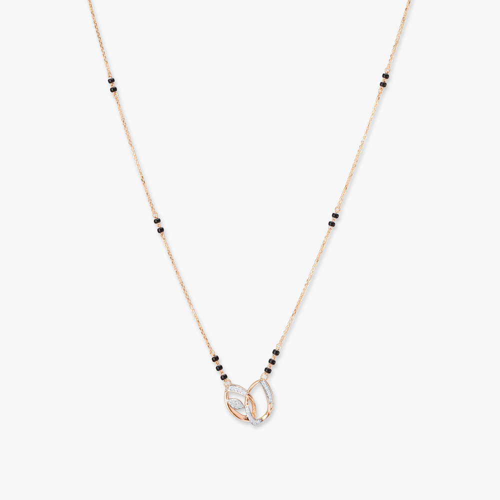 Entwined Oval Diamond Mangalsutra,,hi-res image number null