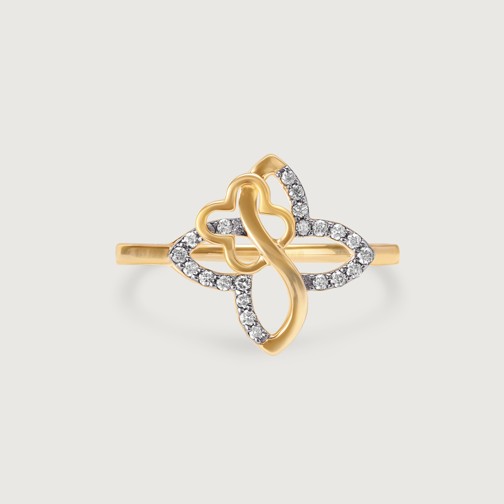 Interlace Allure 14KT Gold & Diamond Ring,,hi-res image number null