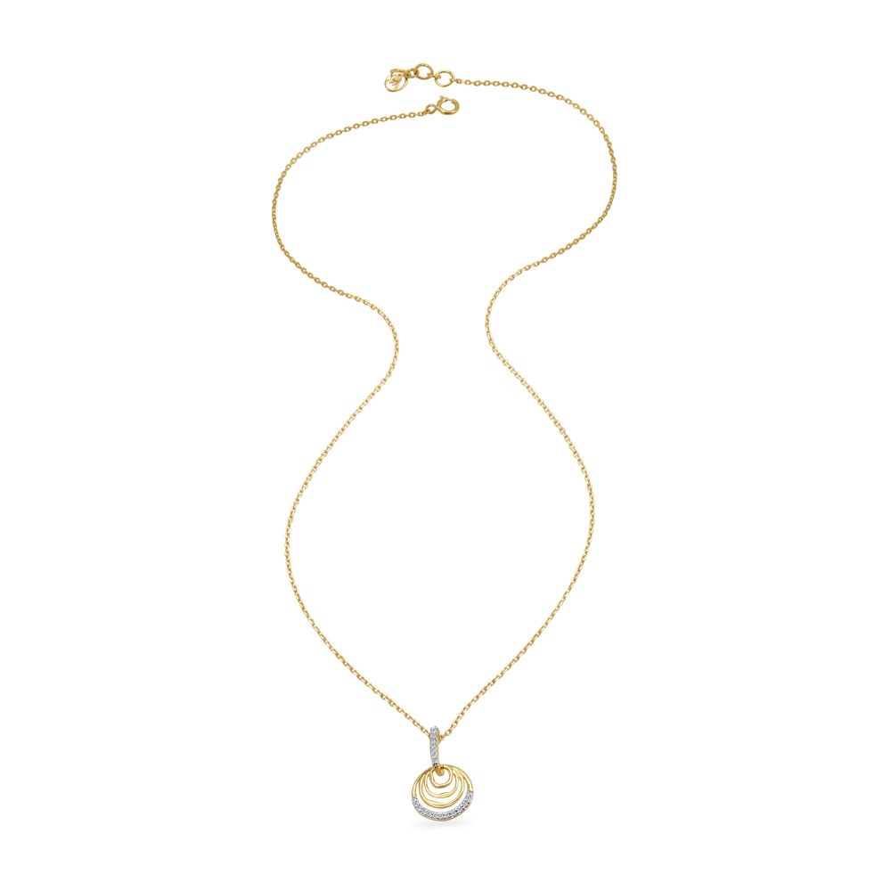 14KT Yellow Gold Lovely Loops Pendant with Chain