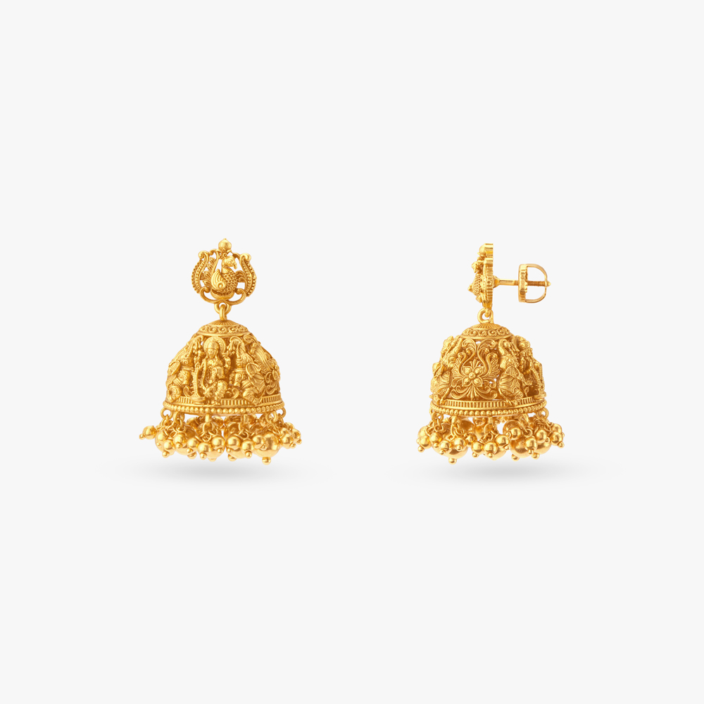 Regal Aura Gold Temple Necklace Set,,hi-res image number null