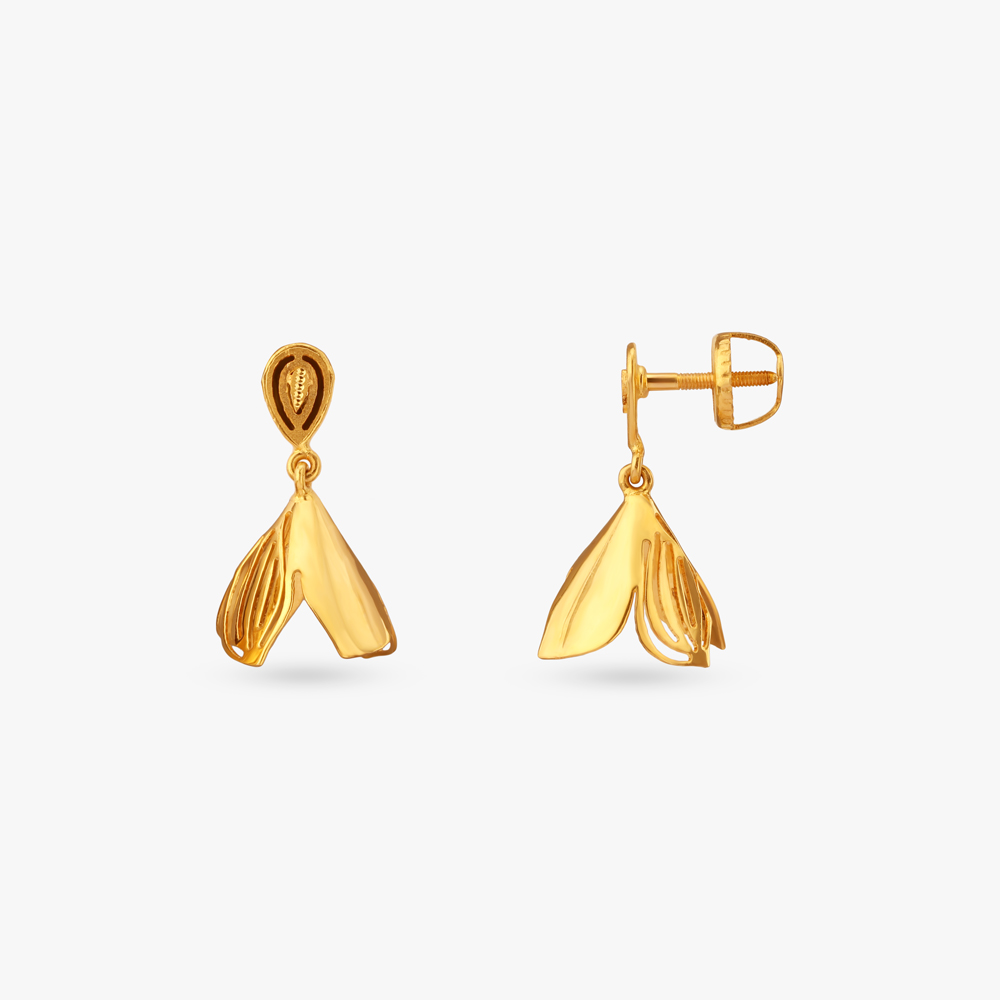 Bloom Fall Gold Jhumka Earrings,,hi-res image number null