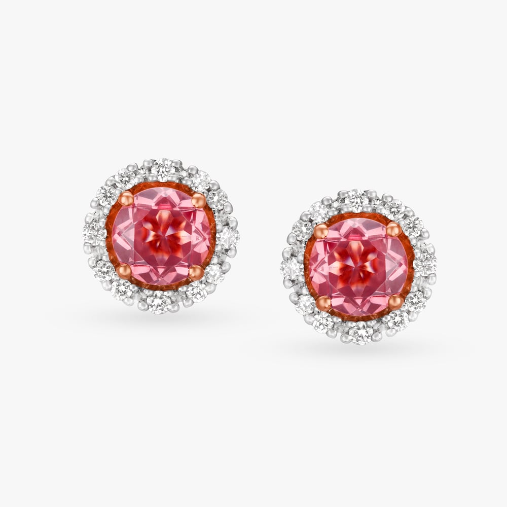 Strawberry Daiquiri Diamond Stud Earrings,,hi-res image number null