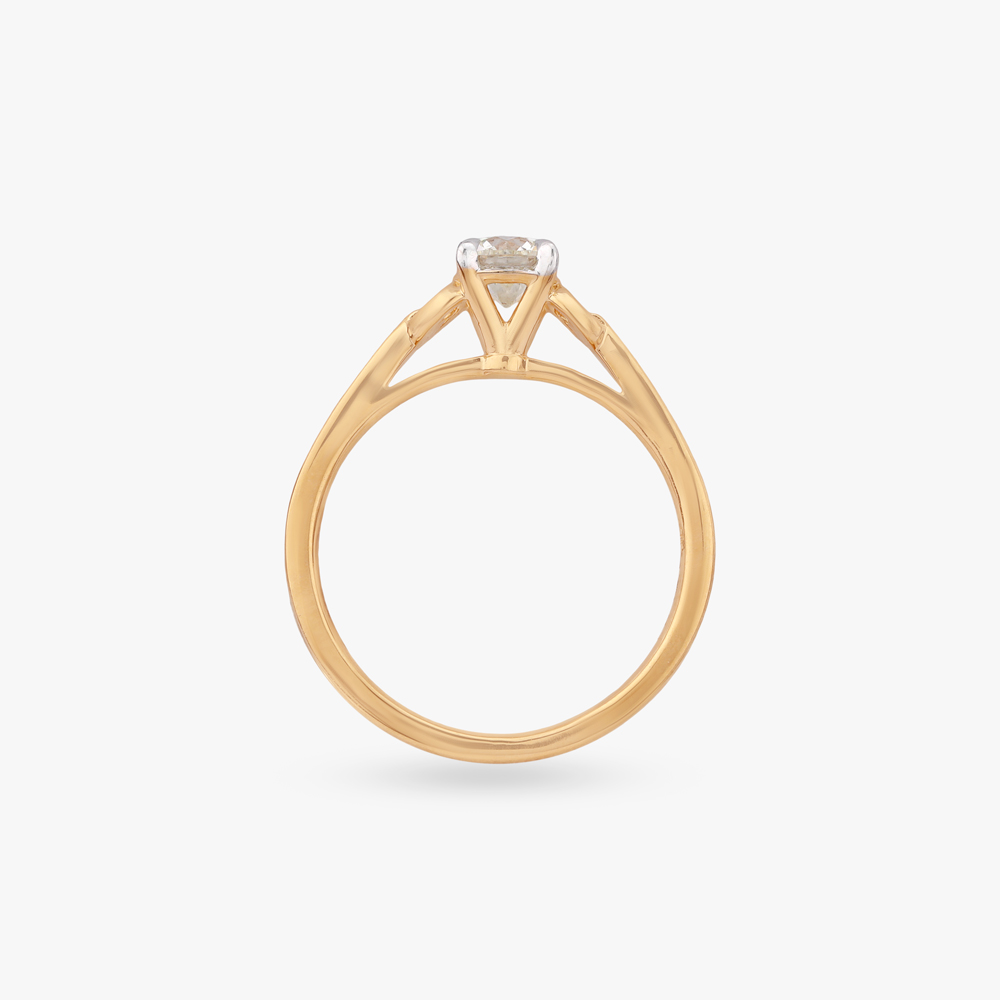 Sculpted Grace Solitaire Ring,,hi-res image number null