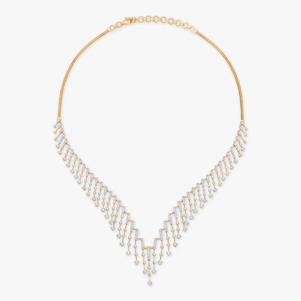 Fringed Delights Natural diamond Necklace Set,,hi-res image number null