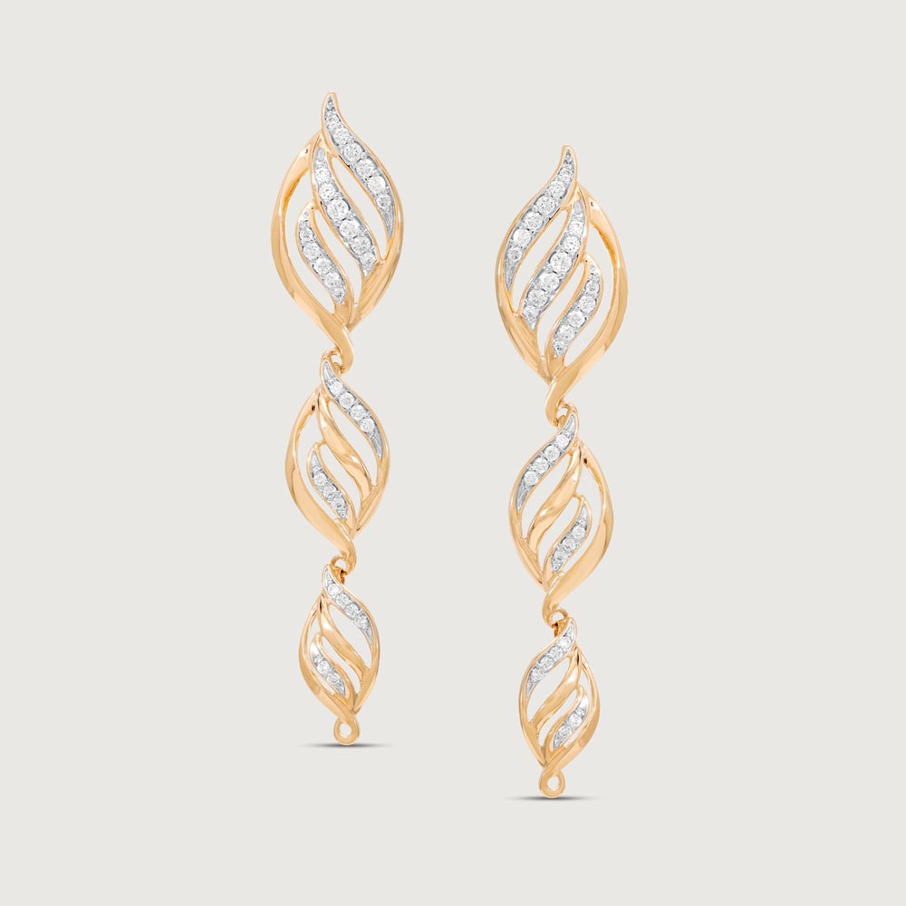 Twirling Grace Diamond Drop Earrings,,hi-res image number null