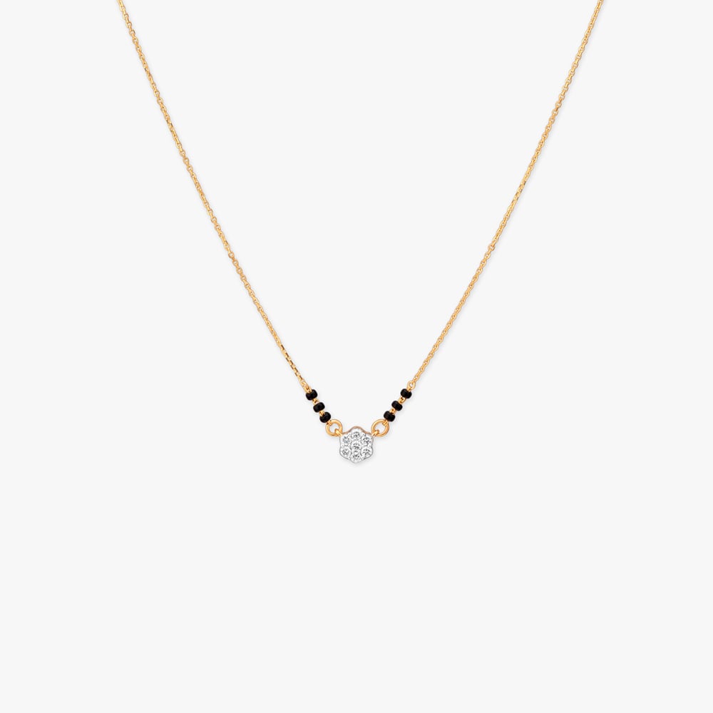 Floral Charm Diamond Mangalsutra,,hi-res image number null
