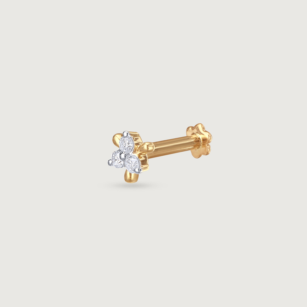 Twinkle Bloom Diamond Nose Pin,,hi-res image number null