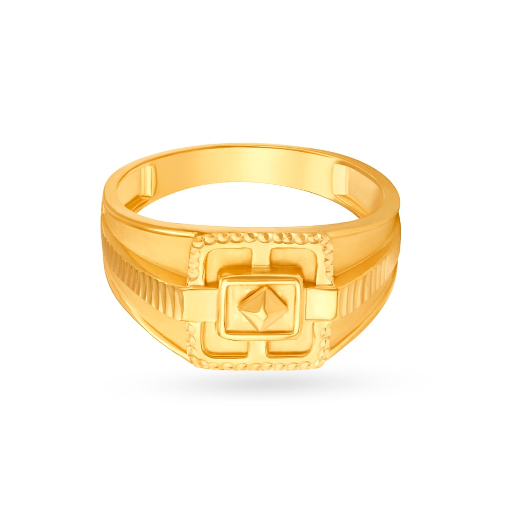 Textured Men's Finger Ring,,hi-res image number null
