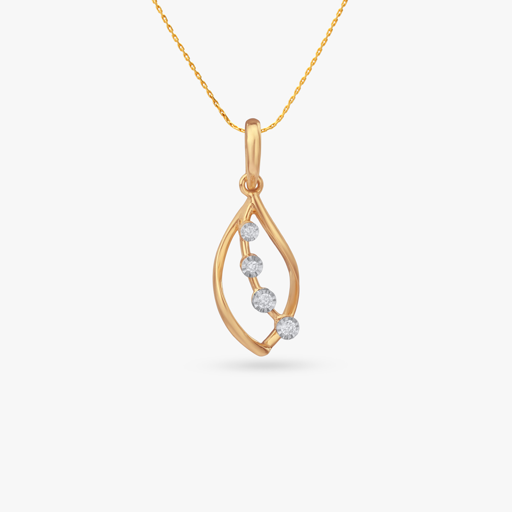 

Cascade Curve Diamond Pendant