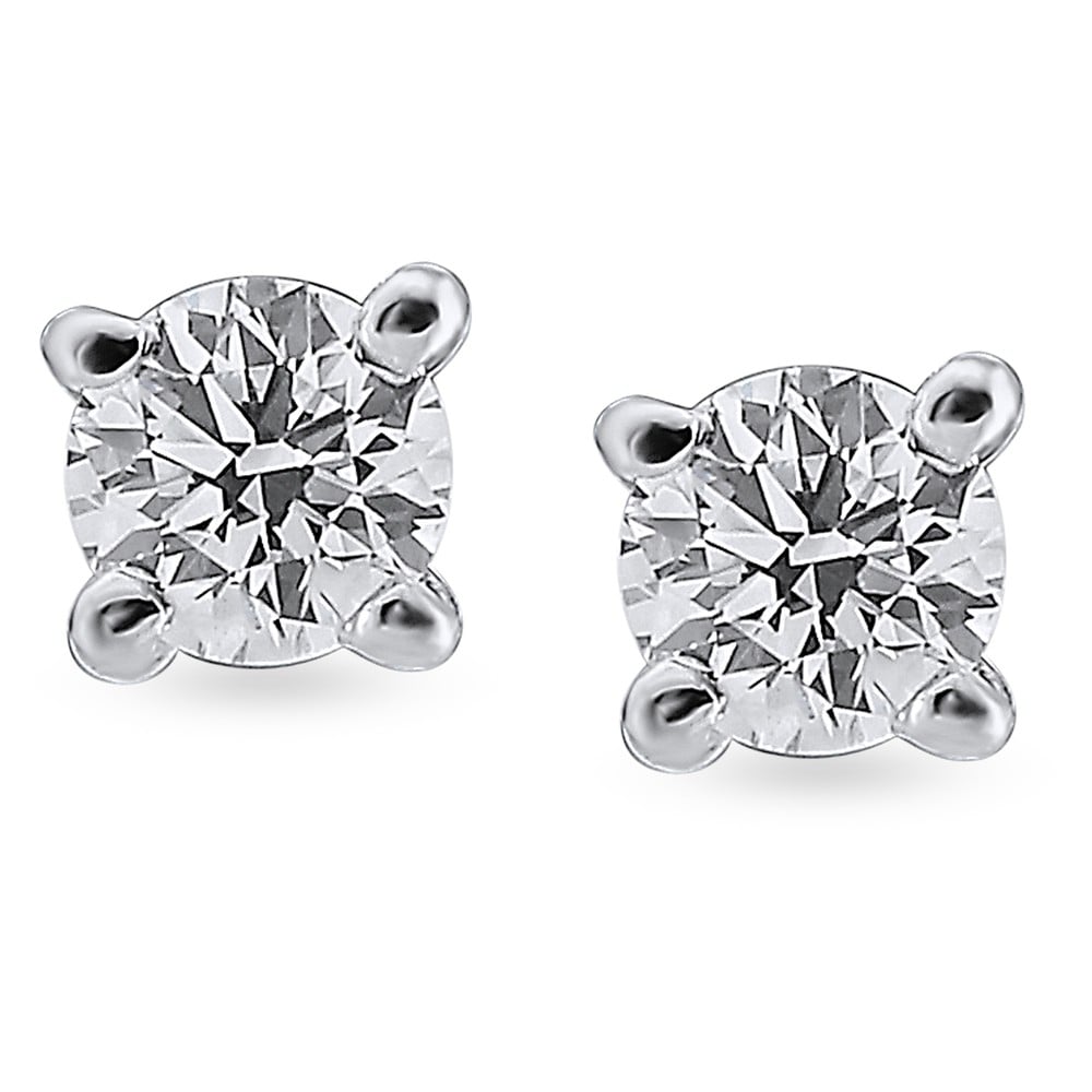 Sparkling Flower Diamond Stud Earrings