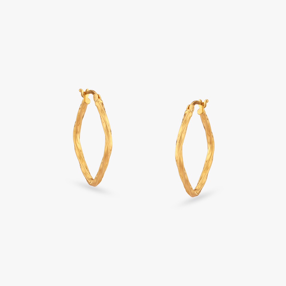 

Fluid Twist Gold Hoop Earrings