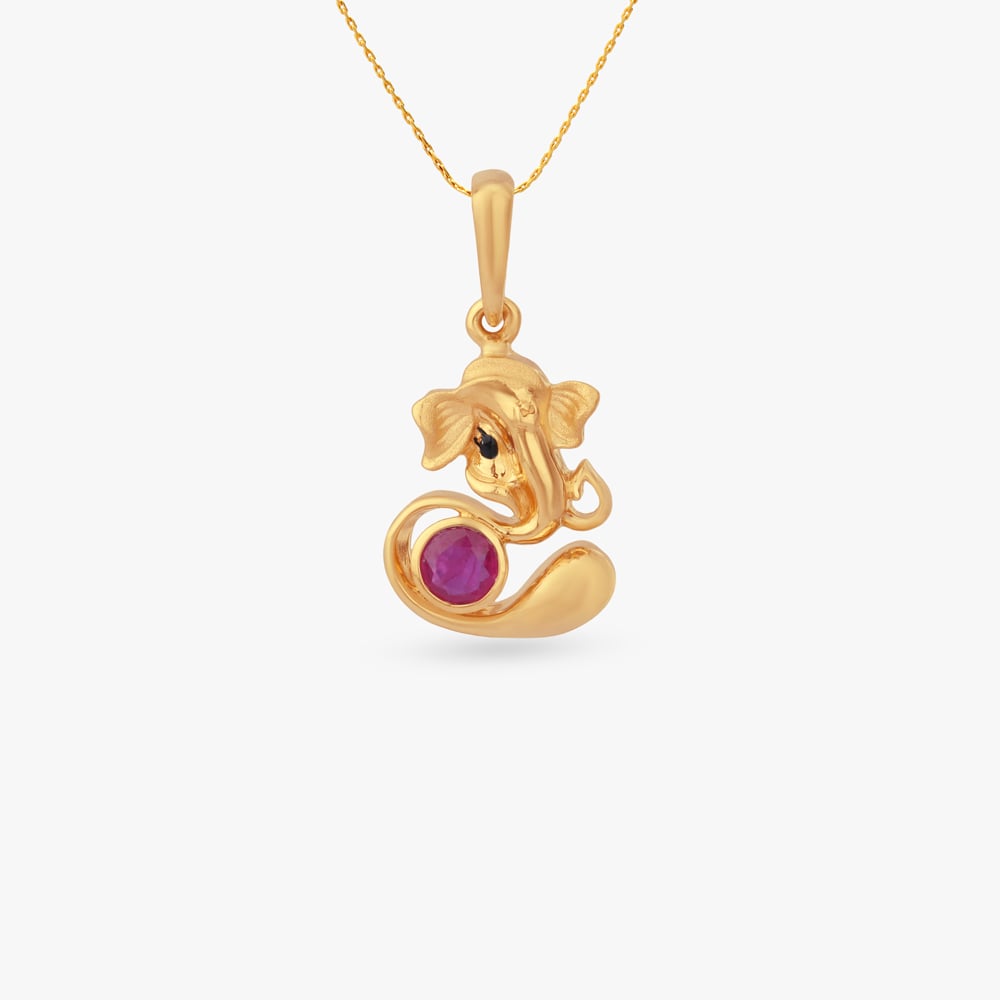 

Auspicious Ganesha Gold Pendant