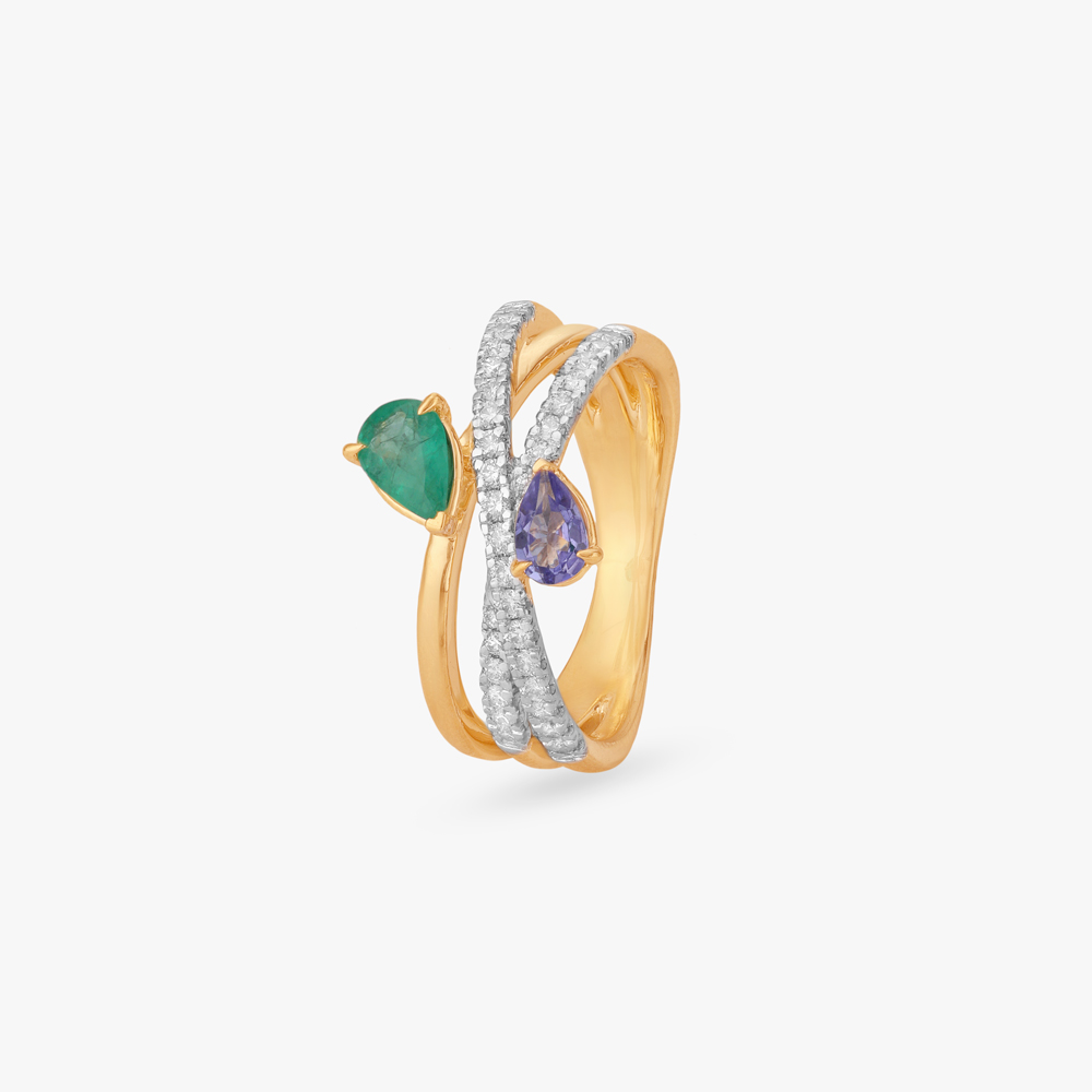 Lush Crisscross Diamond Finger Ring,,hi-res image number null
