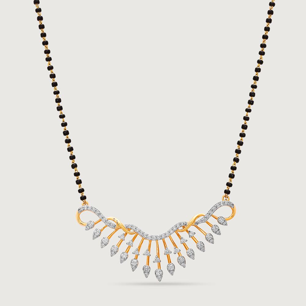 Eternal Shine 18 Kt Gold and Diamond Mangalsutra,,hi-res image number null