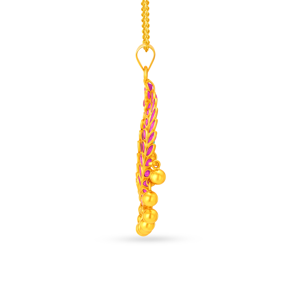 Ritzy Ruby and Emerald Gold Pendant,,hi-res image number null