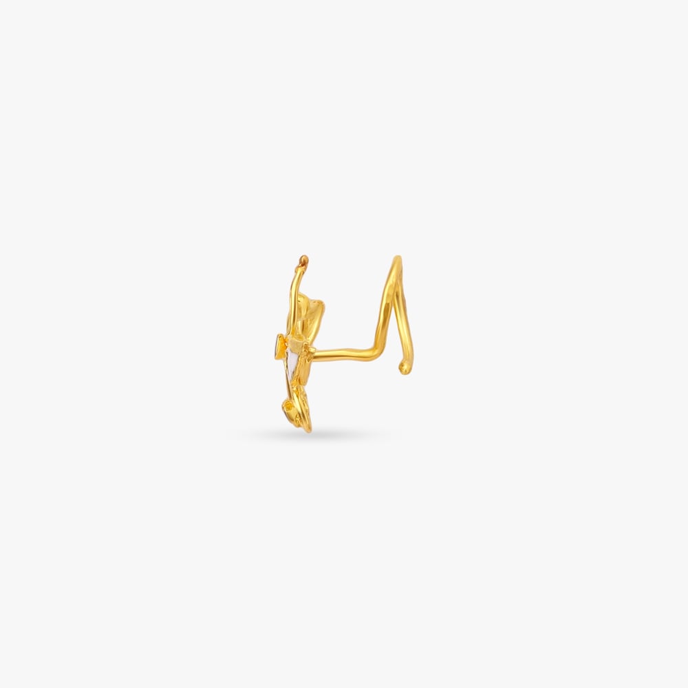 Divine Durga Gold Nose Pin,,hi-res image number null