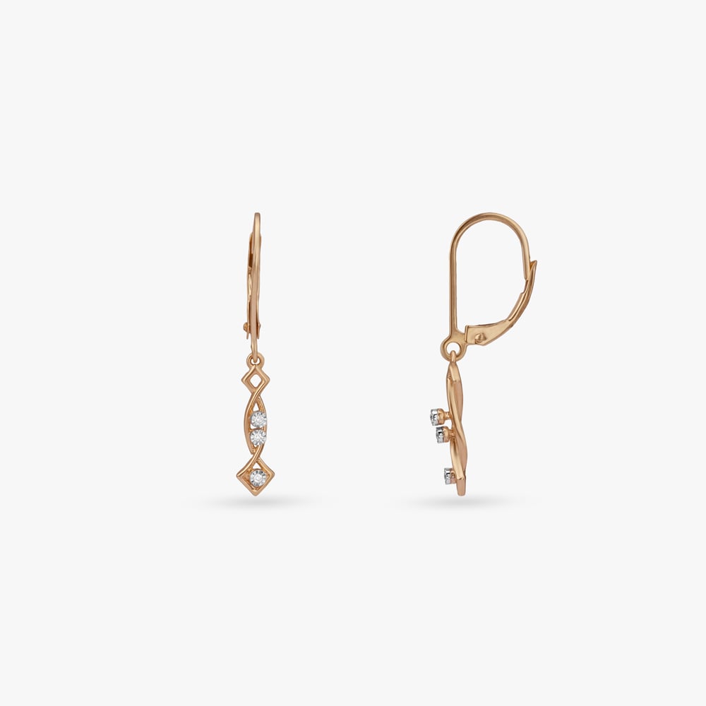 Vertical Rhythm Diamond Hoop Earrings,,hi-res image number null