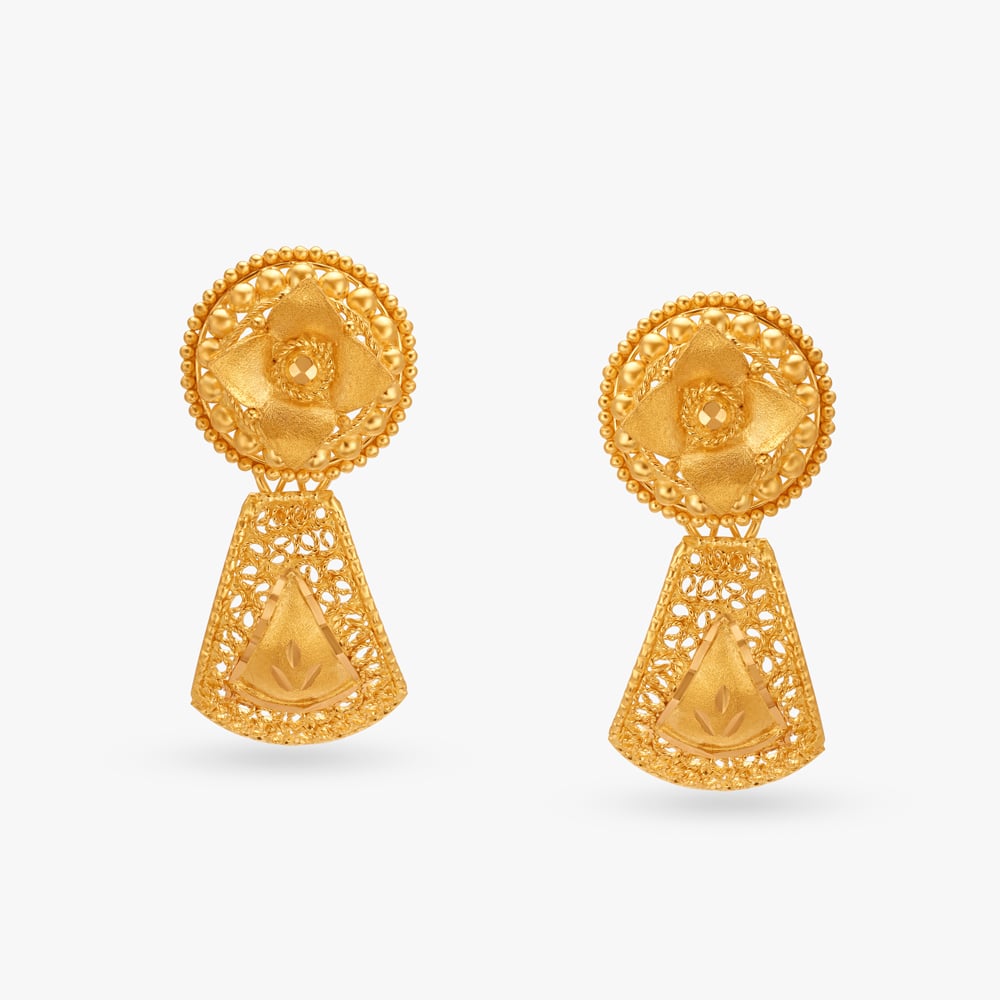 2020 Latest Gold Stud Earrings Design For Ladies|#Light Weight Gold #Stud  Earrings|Gold Tops D… | Gold earrings models, Gold earrings for women, Gold  earrings studs