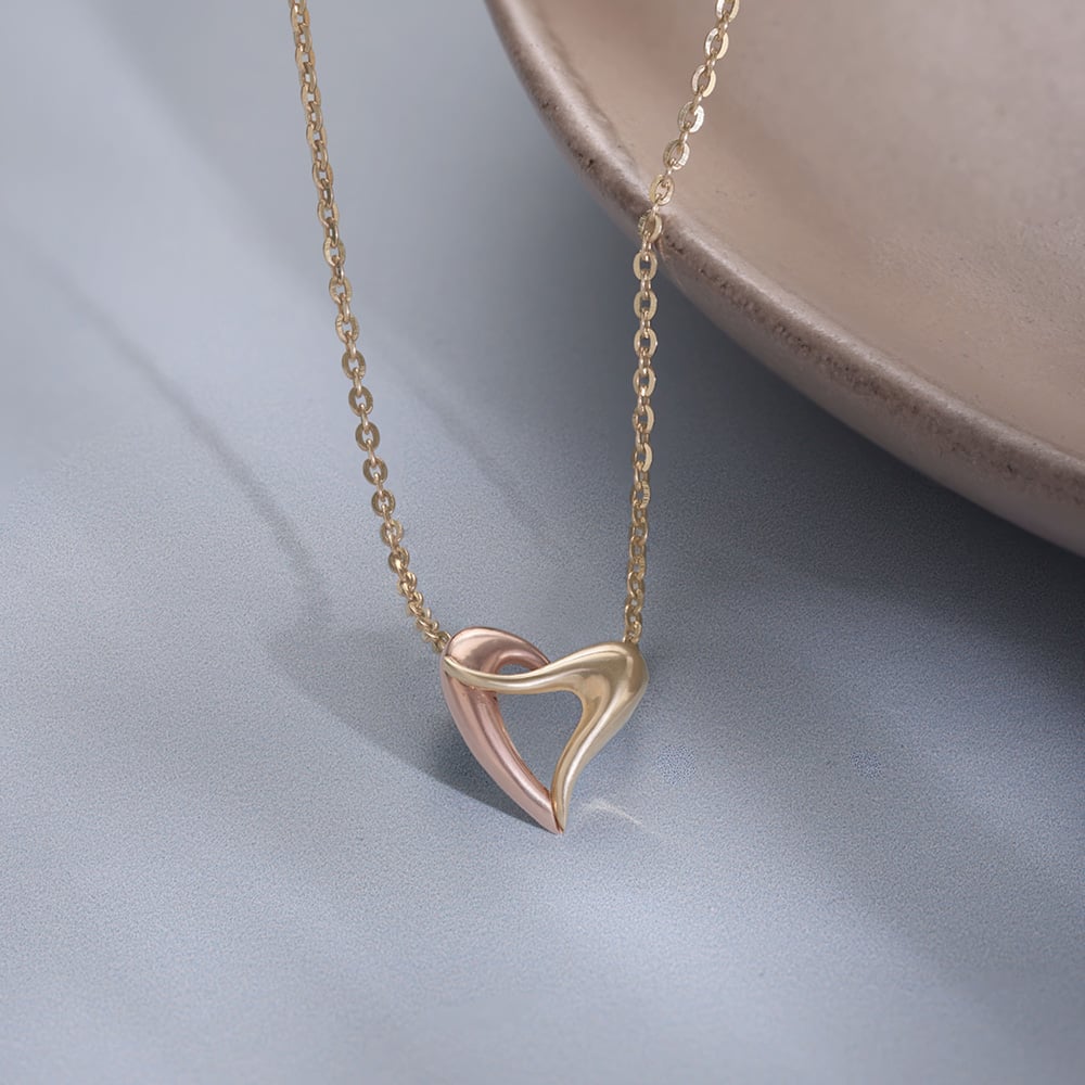 Heart Loop Gold Necklace,,hi-res image number null