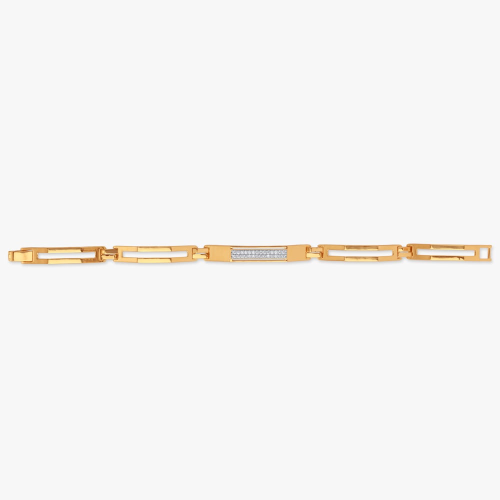 Linear Edge Diamond Bracelet for Men,,hi-res image number null