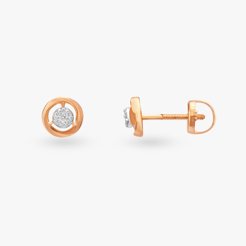 Round Diamond Stud Earrings,,hi-res image number null