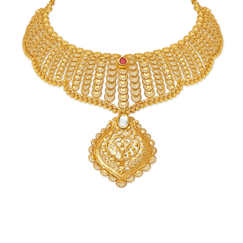 Palatial Intricate Necklace Set,,hi-res image number null