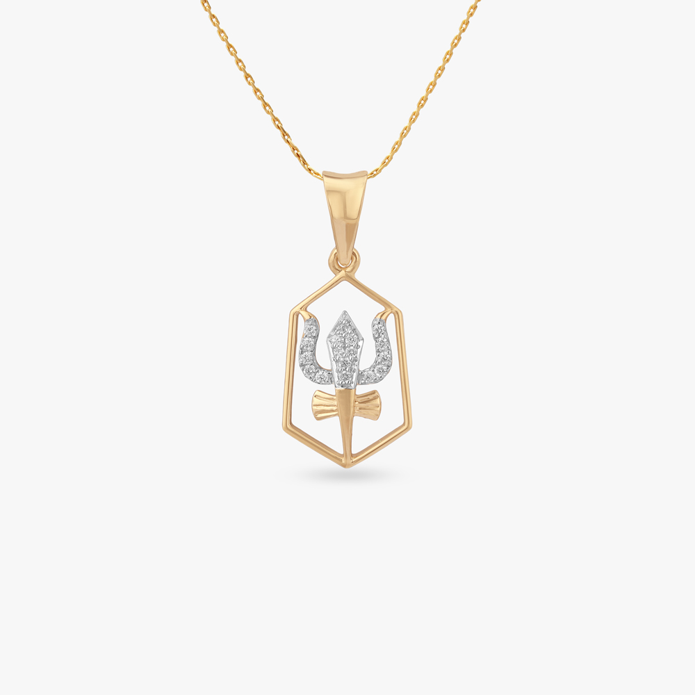 

Sacred Trishul Diamond Pendant