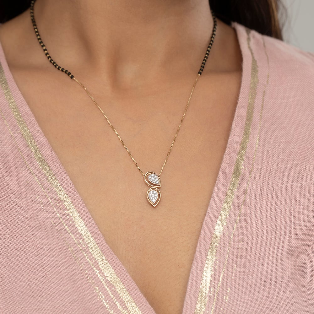 Harmonious Flow Gold and Diamond Mangalsutra,,hi-res image number null