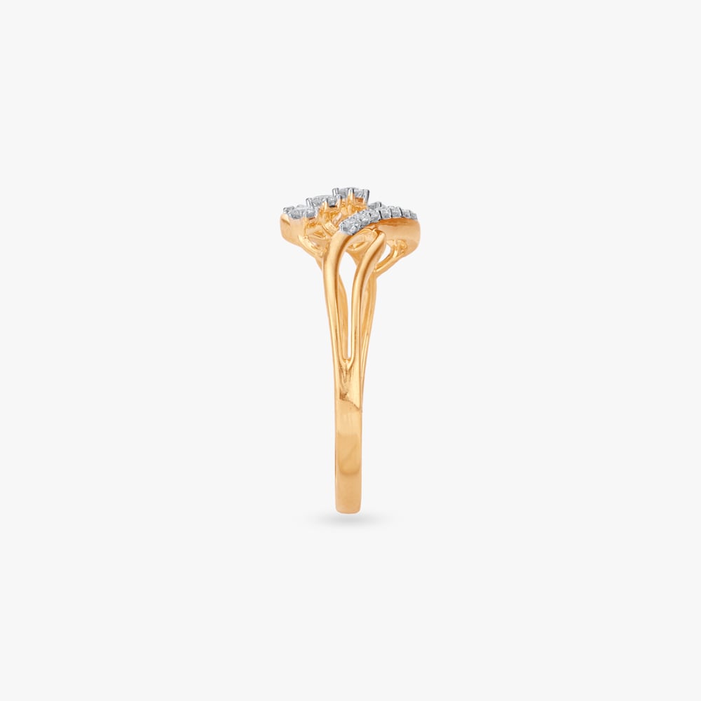 Chic Weave Diamond Finger Ring,,hi-res image number null