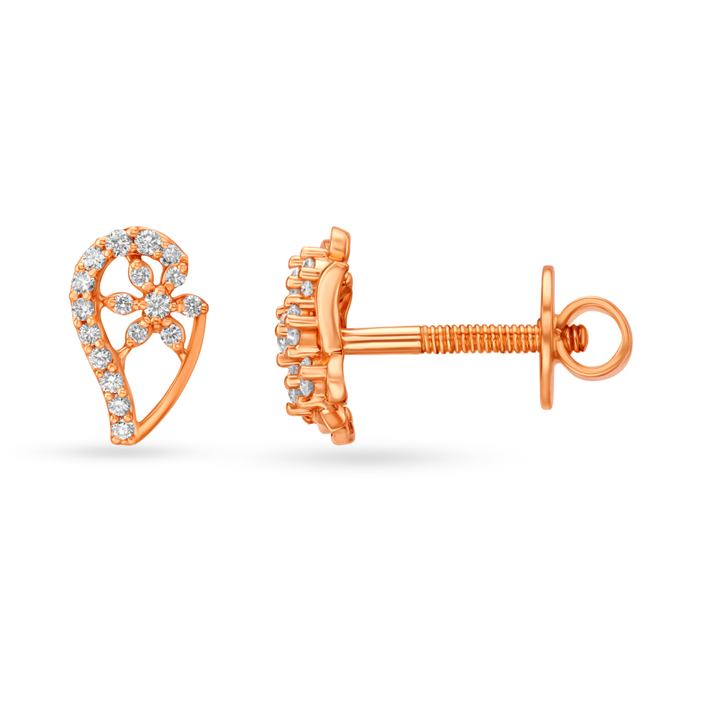 Floral Large Stud Earrings