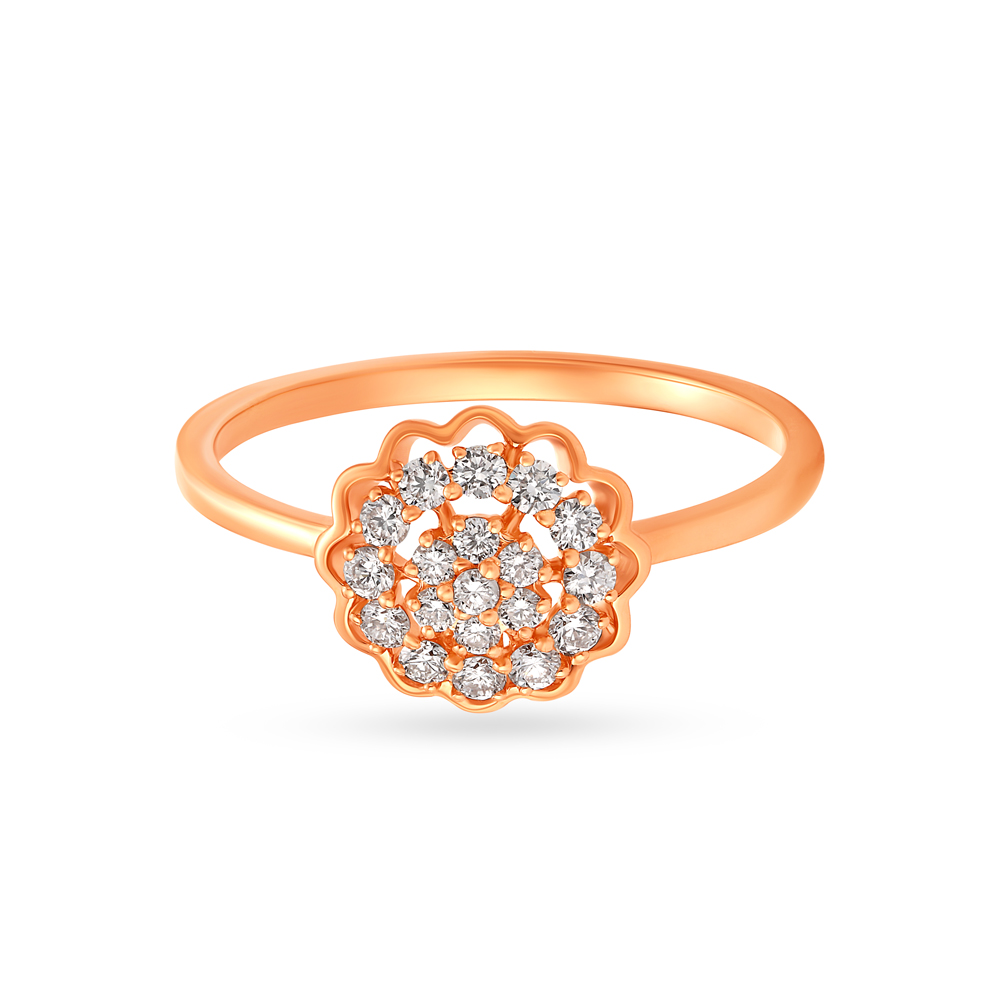 Floral Diamond Finger Ring,,hi-res image number null