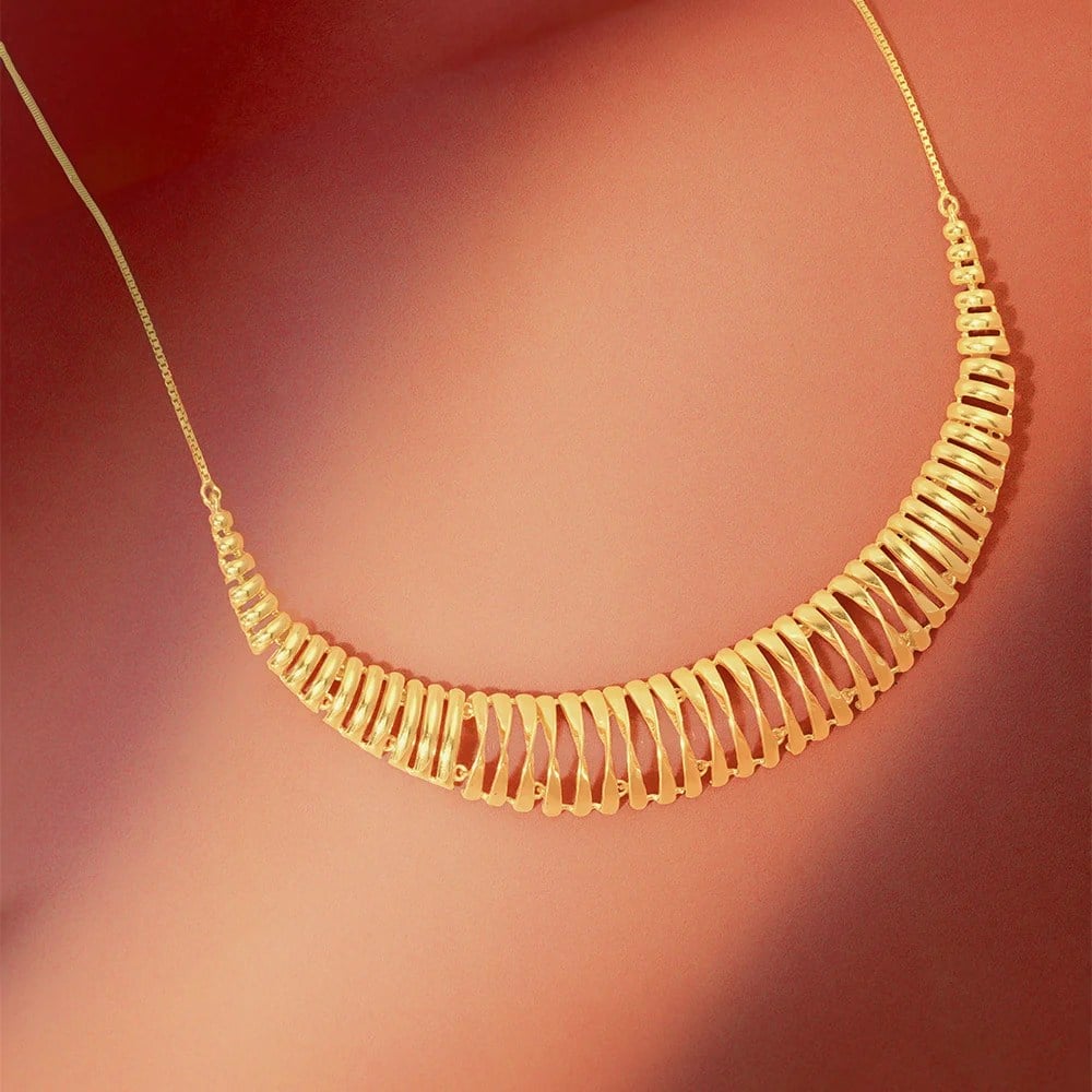 Sleek Radiant Gold Necklace,,hi-res image number null
