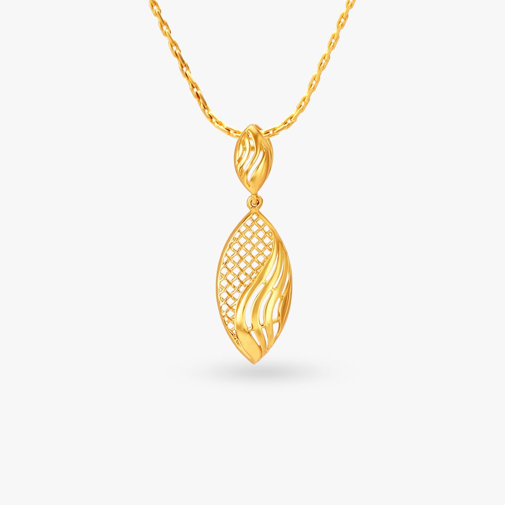 Rhapsodic Gold Pendant and Earrings Set,,hi-res image number null