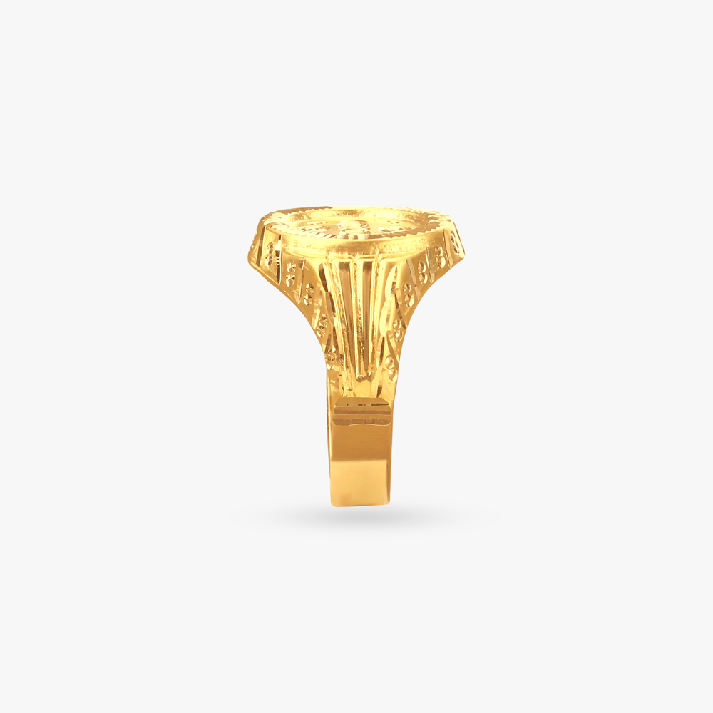 Royal Creed Gold Ring for Men,,hi-res image number null