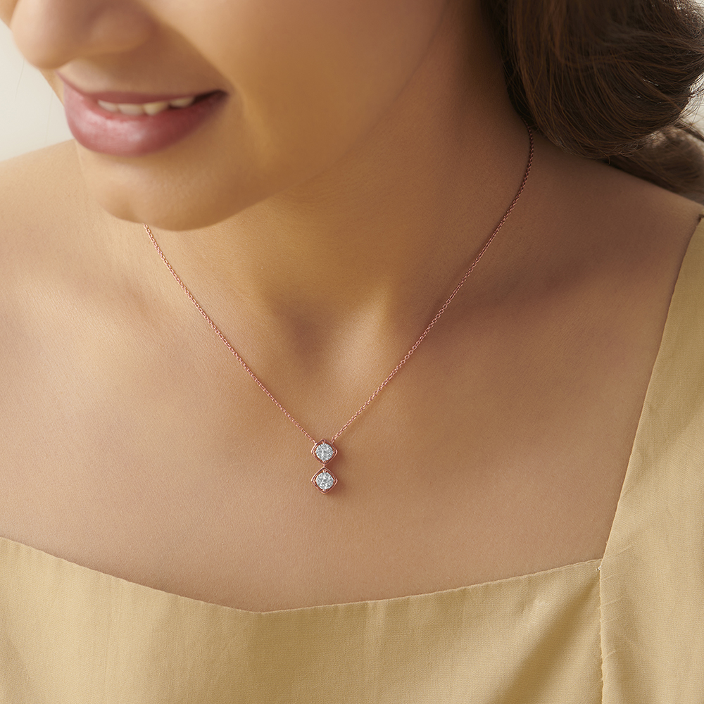 Bold Geometry Diamond Necklace,,hi-res image number null