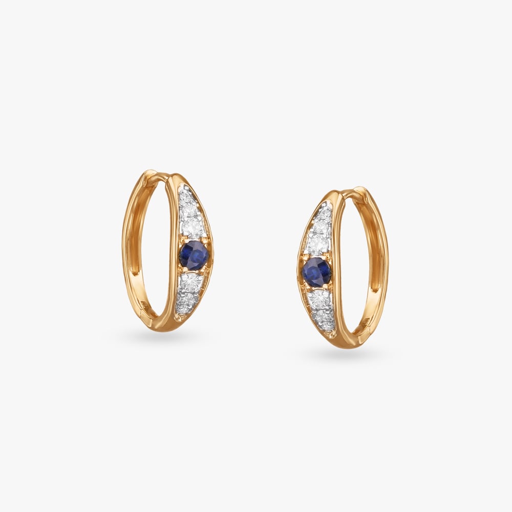 Twilight Spark Diamond Hoop Earrings,,hi-res image number null