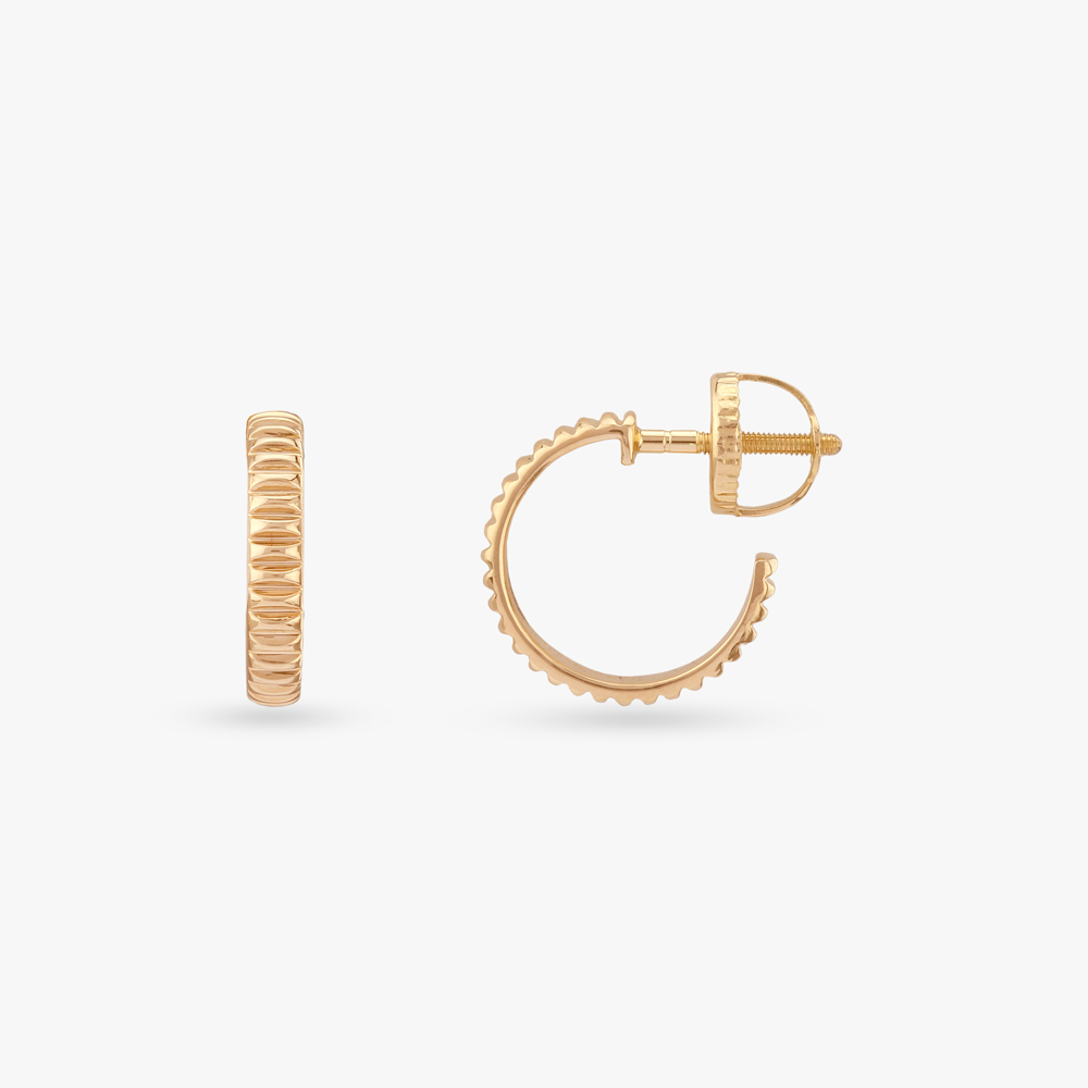 

Radiant Groove Gold Hoop Earrings