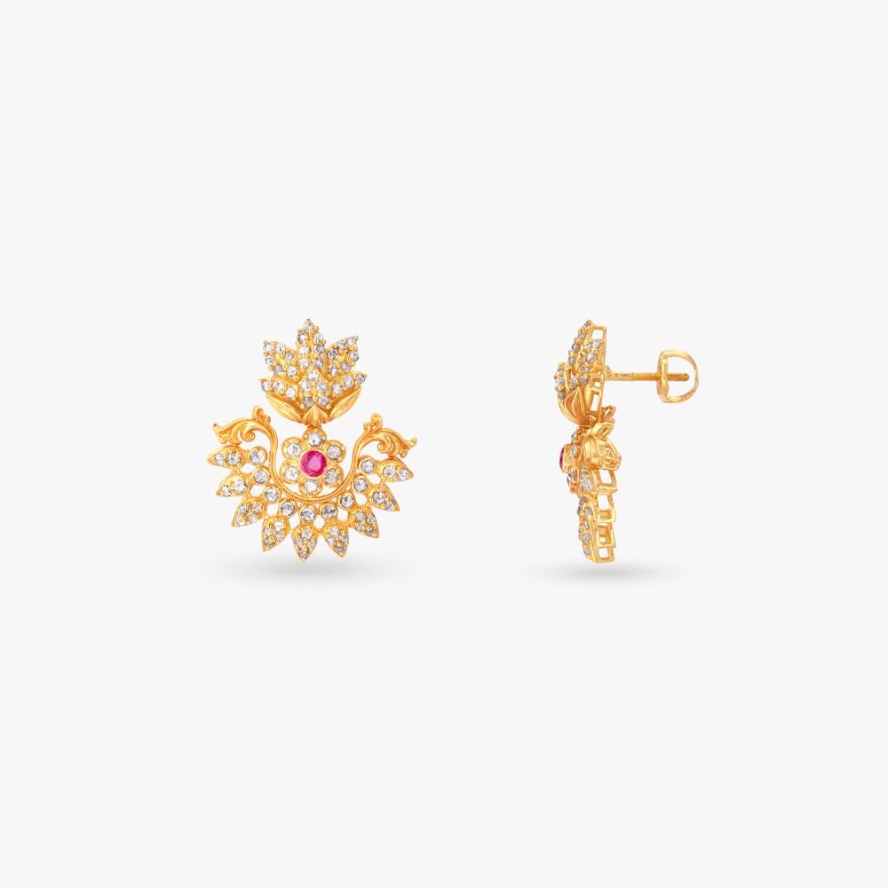 Sunburst Crest Gold Necklace Set,,hi-res image number null