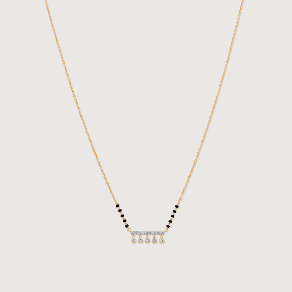 Playful Linear Diamond Mangalsutra,,hi-res image number null