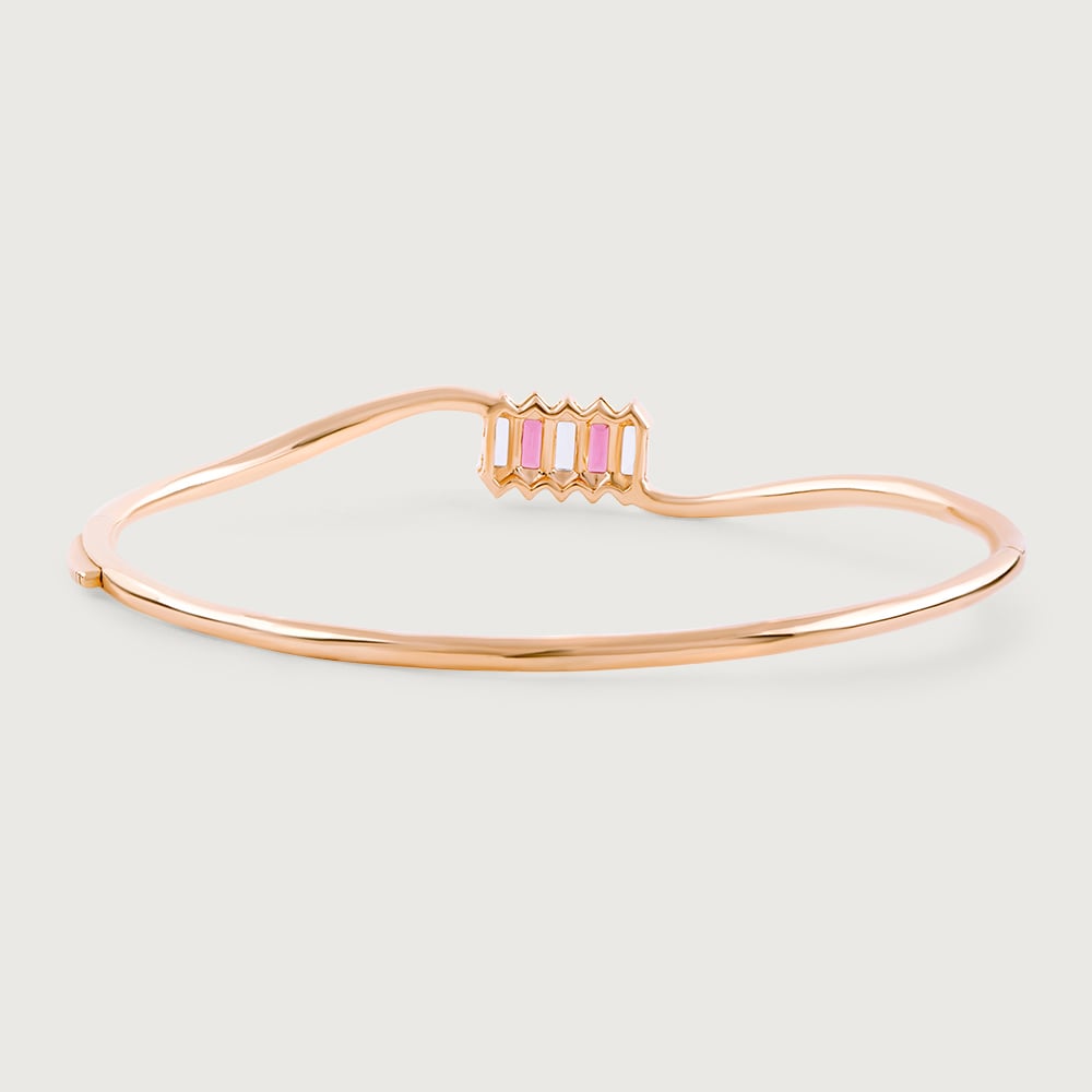Pink Harmony Garnet & Gold Bangle,,hi-res image number null