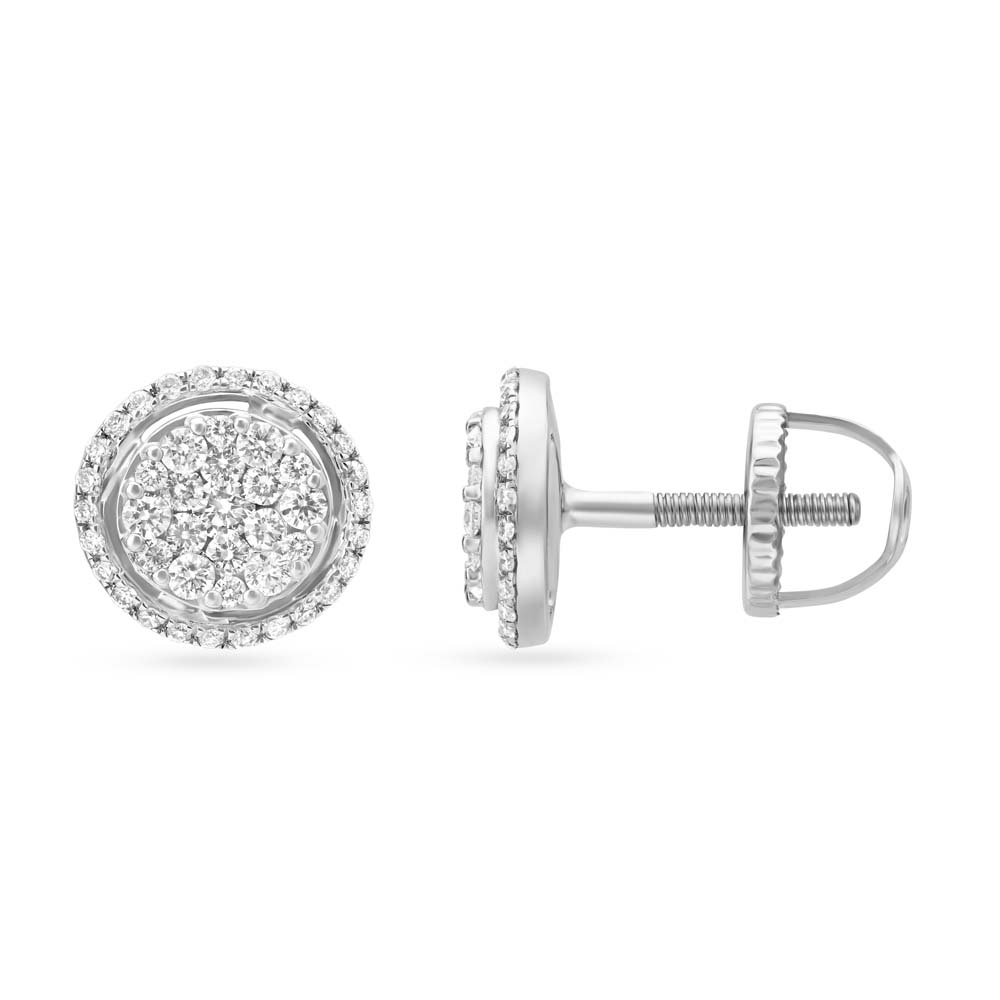 Classic Round Solitaire Diamond Stud Earrings