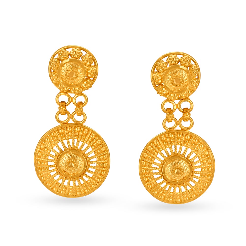 Circular Gold Necklace Set,,hi-res image number null