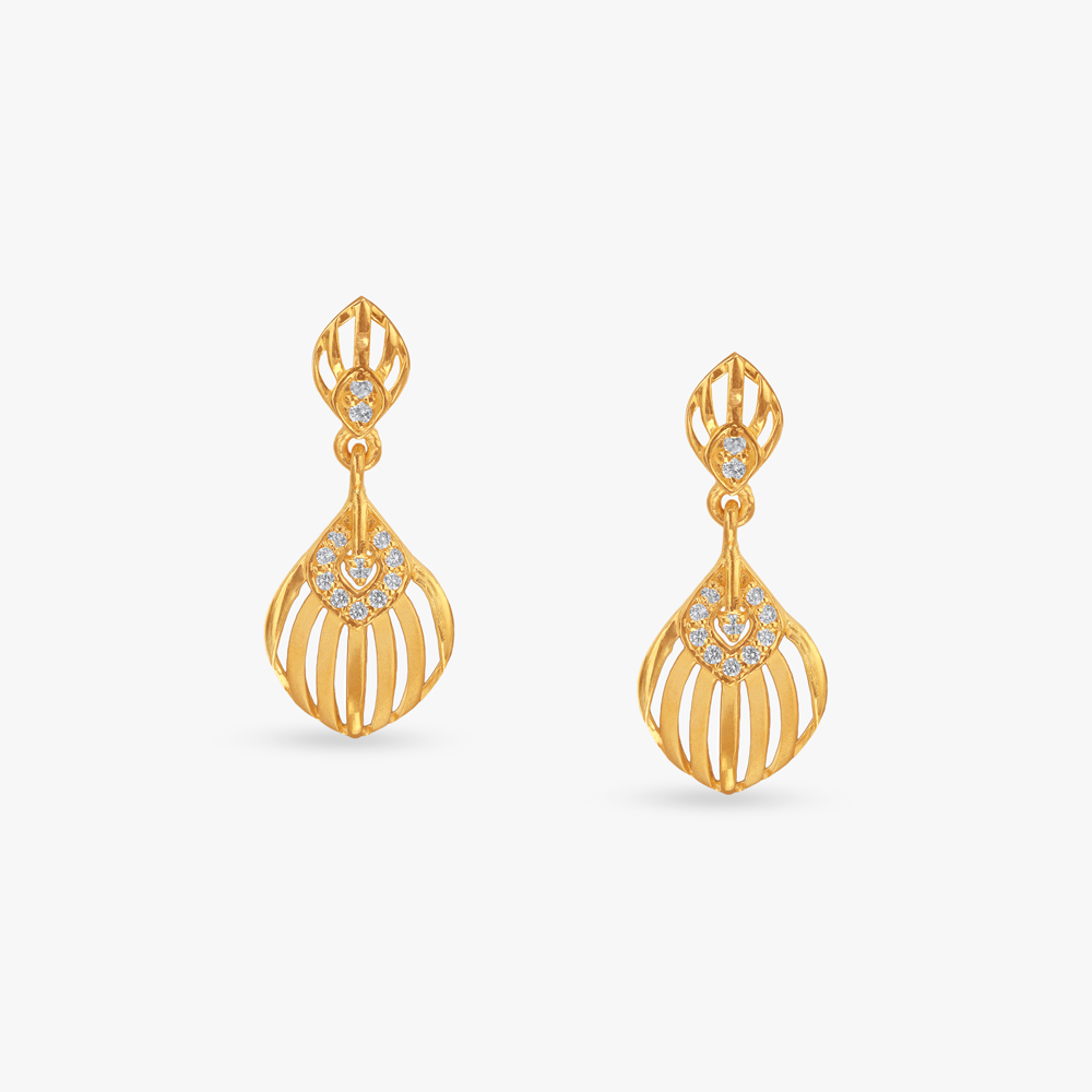 

Bloom Cage Gold Drop Earrings
