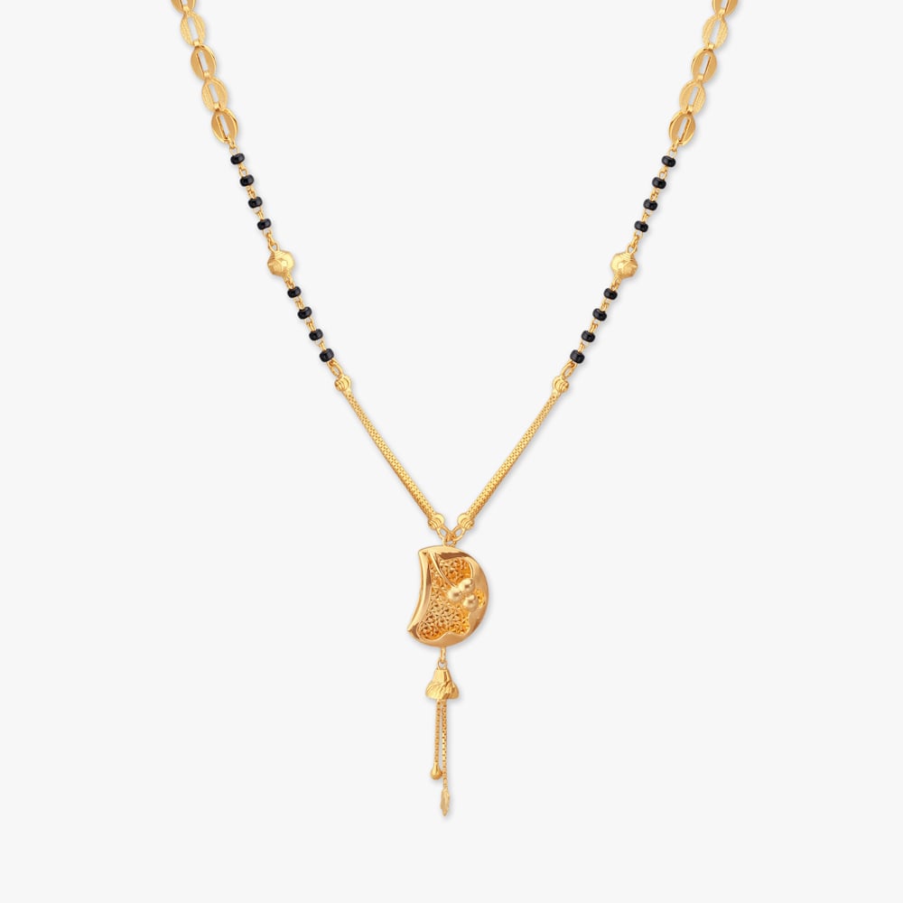 Crescent Bloom Gold Mangalsutra,,hi-res image number null