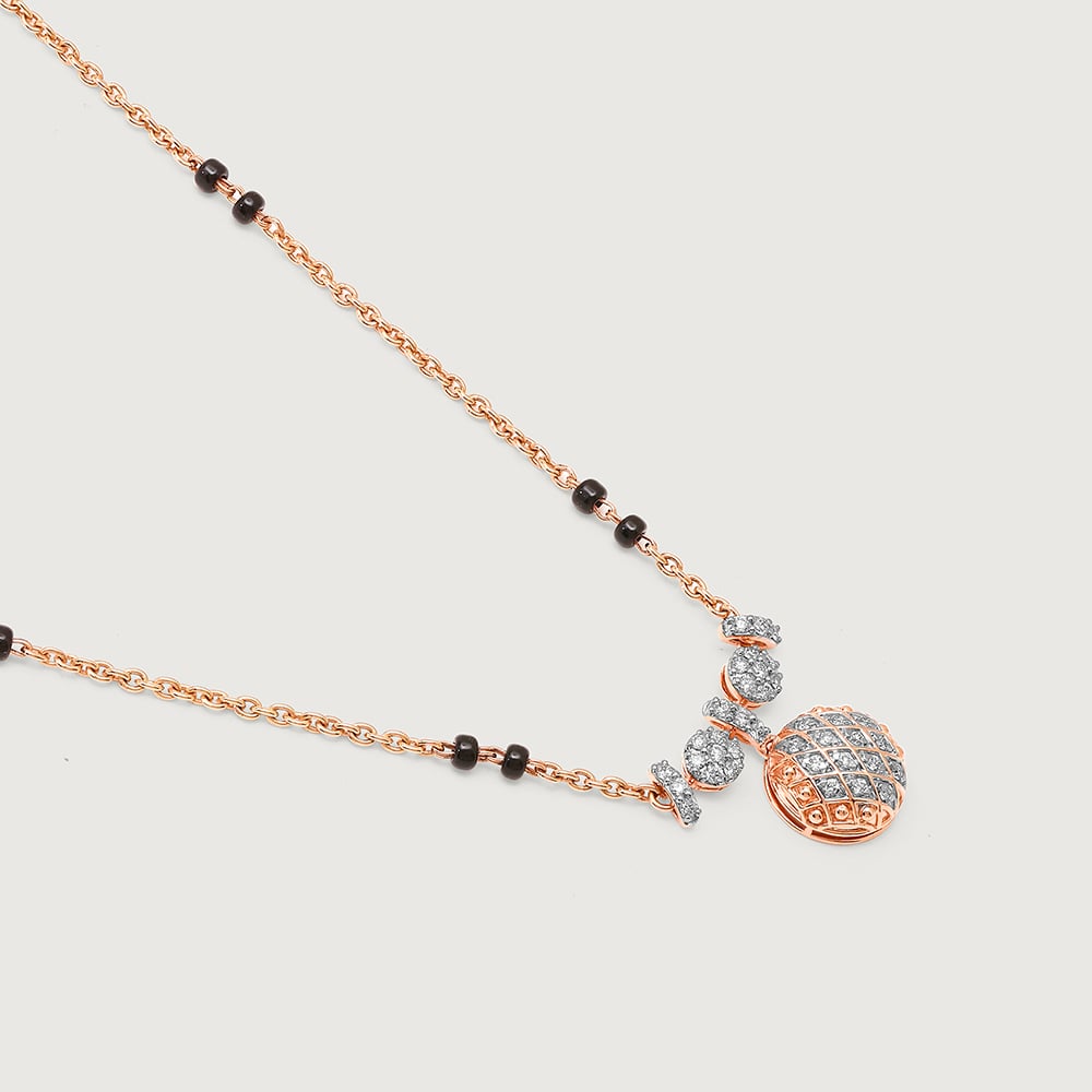 Timeless Treasures 14 Kt Gold and Diamond Mangalsutra,,hi-res image number null