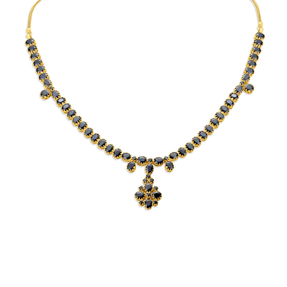 Opulent Sapphire Gold Necklace