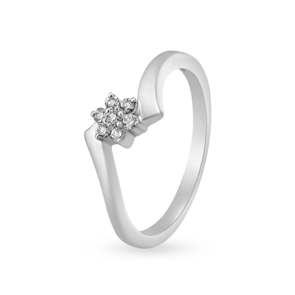 Luminous Platinum and Diamond Ring | Tanishq-happymobile.vn